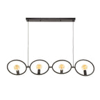 Hanglamp Loop | 4-Lichts | Artic zwart