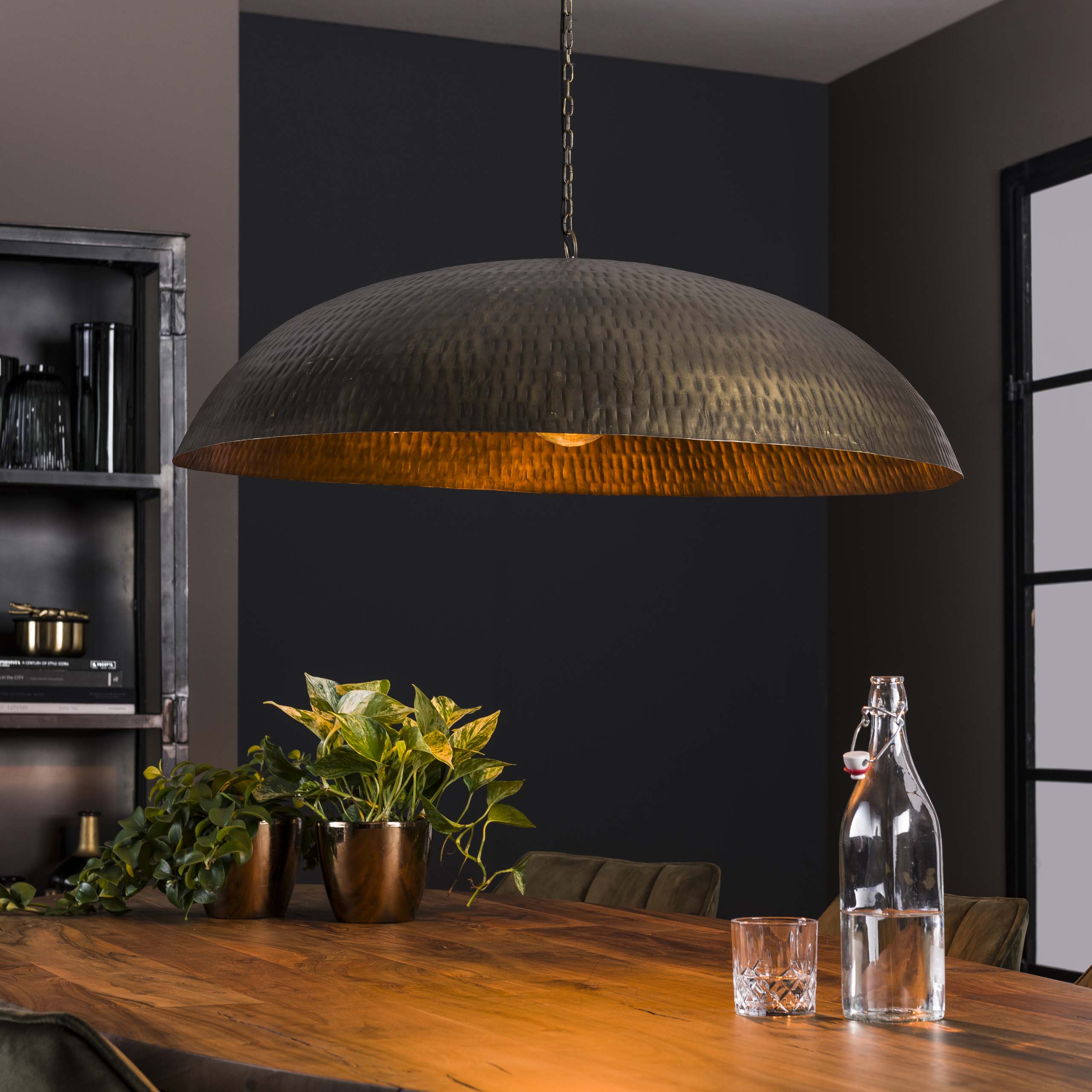 Hanglamp Cupola | 1-Lichts | Ø90 cm Antiek brons