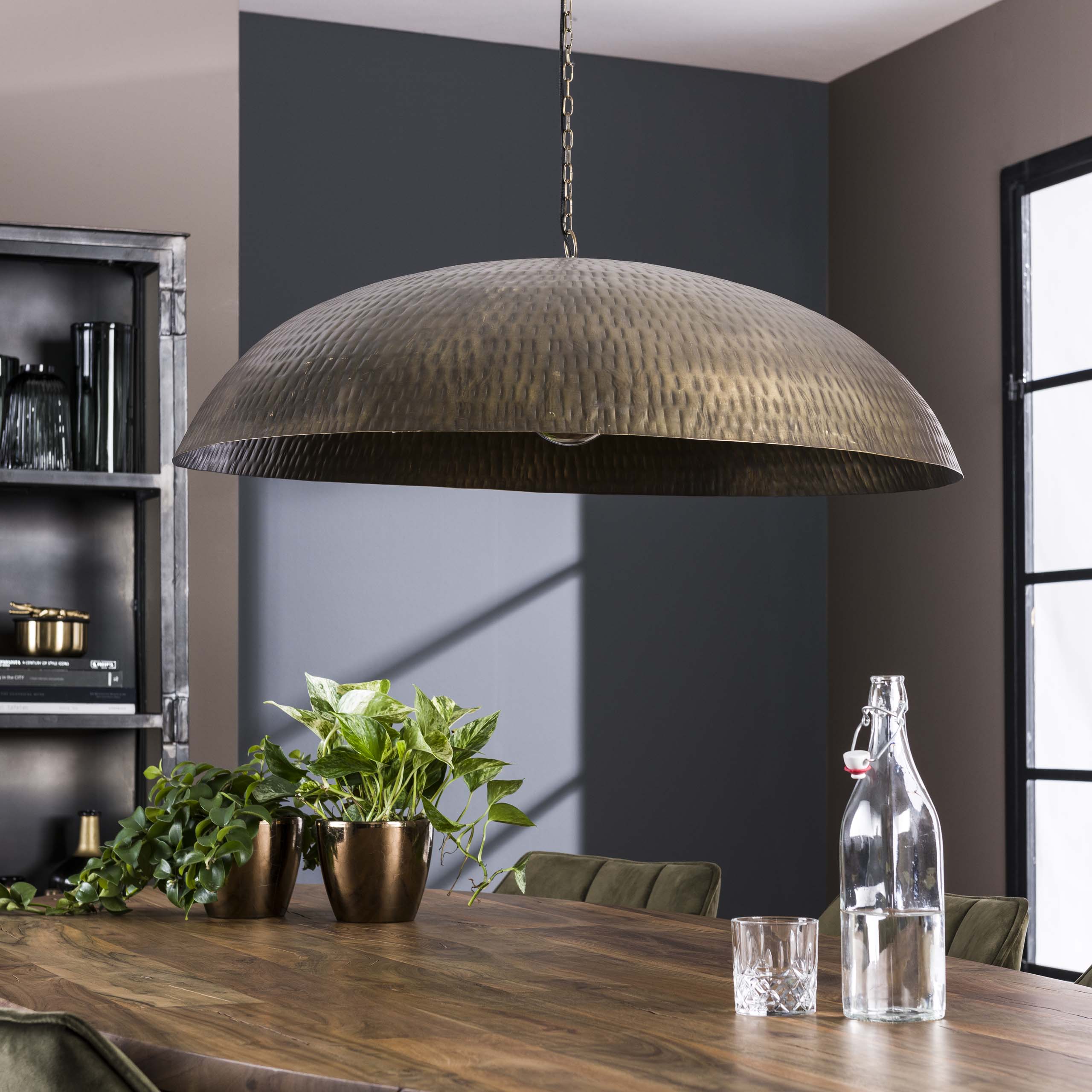 Hanglamp Cupola | 1-Lichts | Ø90 cm Antiek brons