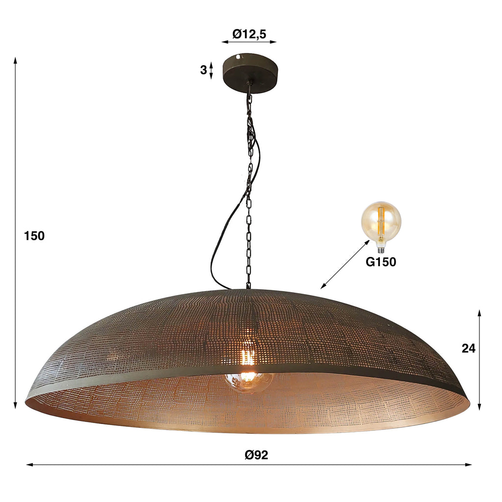 Hanglamp Cosmic | 1-Lichts | Ø90cm Antiek brons