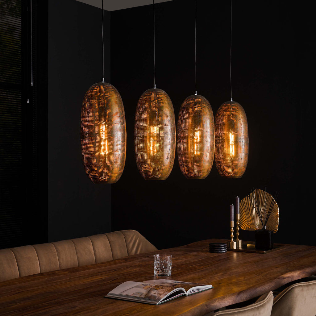 Hanglamp Cosmic | 4-Lichts | Antiek brons