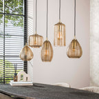 Hanglamp Stripe Horizontal | 5-Lichts | Smoke bruin glas