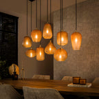 Hanglamp Dot | 5+4-Lichts | Amber glas