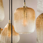 Hanglamp Dot | 5+4-Lichts | Amber glas