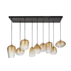Hanglamp Dot | 5+4-Lichts | Amber glas