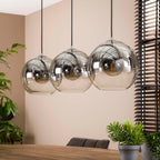 Hanglamp Bubble Shaded | 3-Lichts | Oud zilver