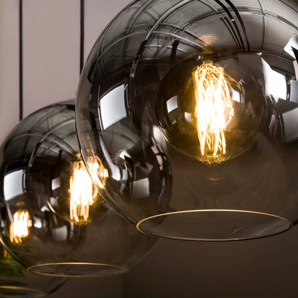 Hanglamp Bubble Shaded | 3-Lichts | Oud zilver