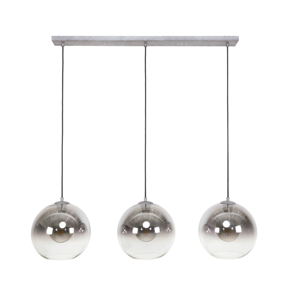 Hanglamp Bubble Shaded | 3-Lichts | Oud zilver
