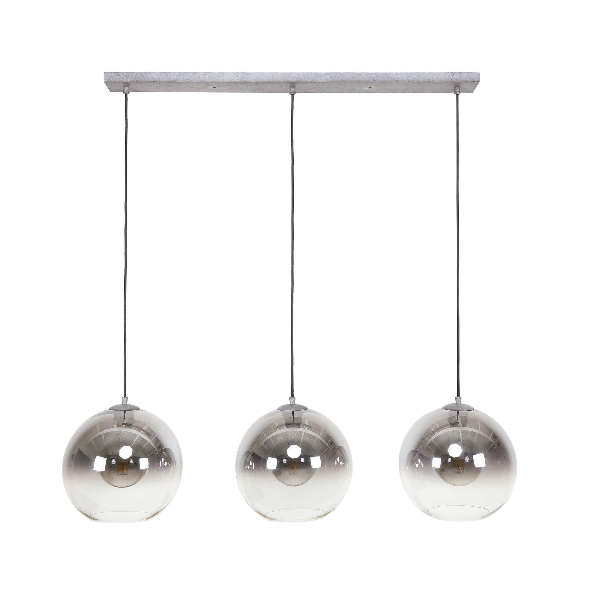 Hanglamp Bubble Shaded | 3-Lichts | Oud zilver