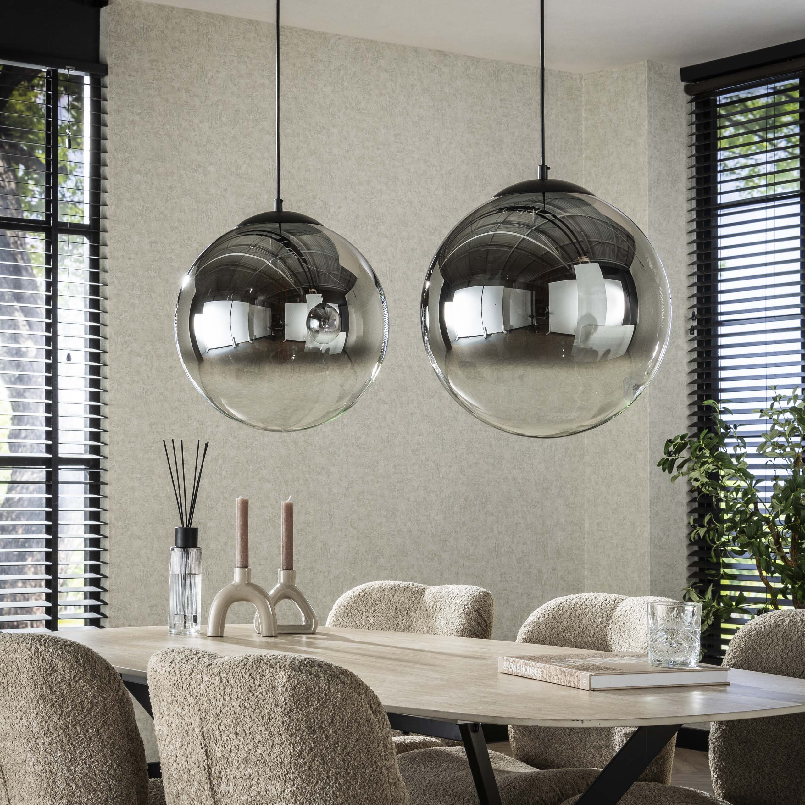 Hanglamp Bubble Shaded XL | 2-Lichts | Artic zwart
