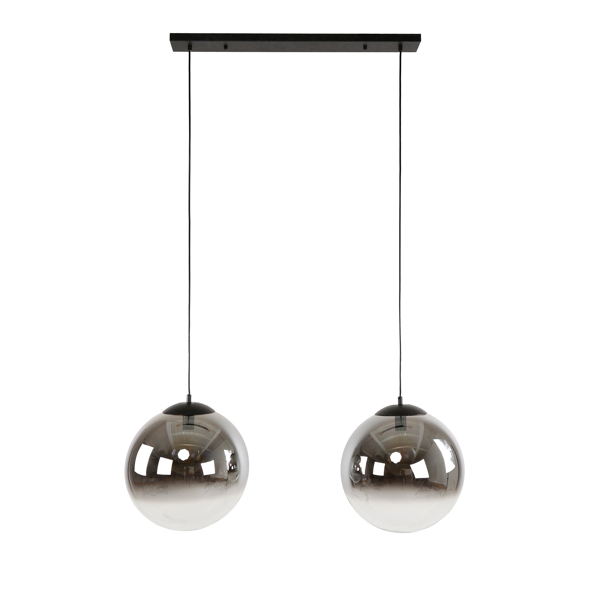 Hanglamp Bubble Shaded XL | 2-Lichts | Artic zwart