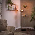 Vloerlamp Bubble Shaded | 3-lichts | Artic zwart