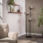 Vloerlamp Bubble Shaded | 3-lichts | Artic zwart