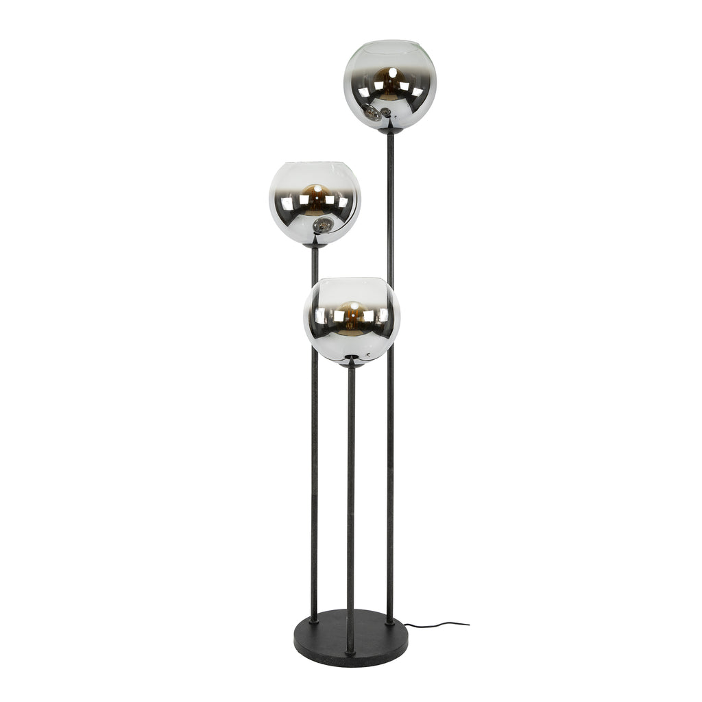 Vloerlamp Bubble Shaded | 3-lichts | Artic zwart