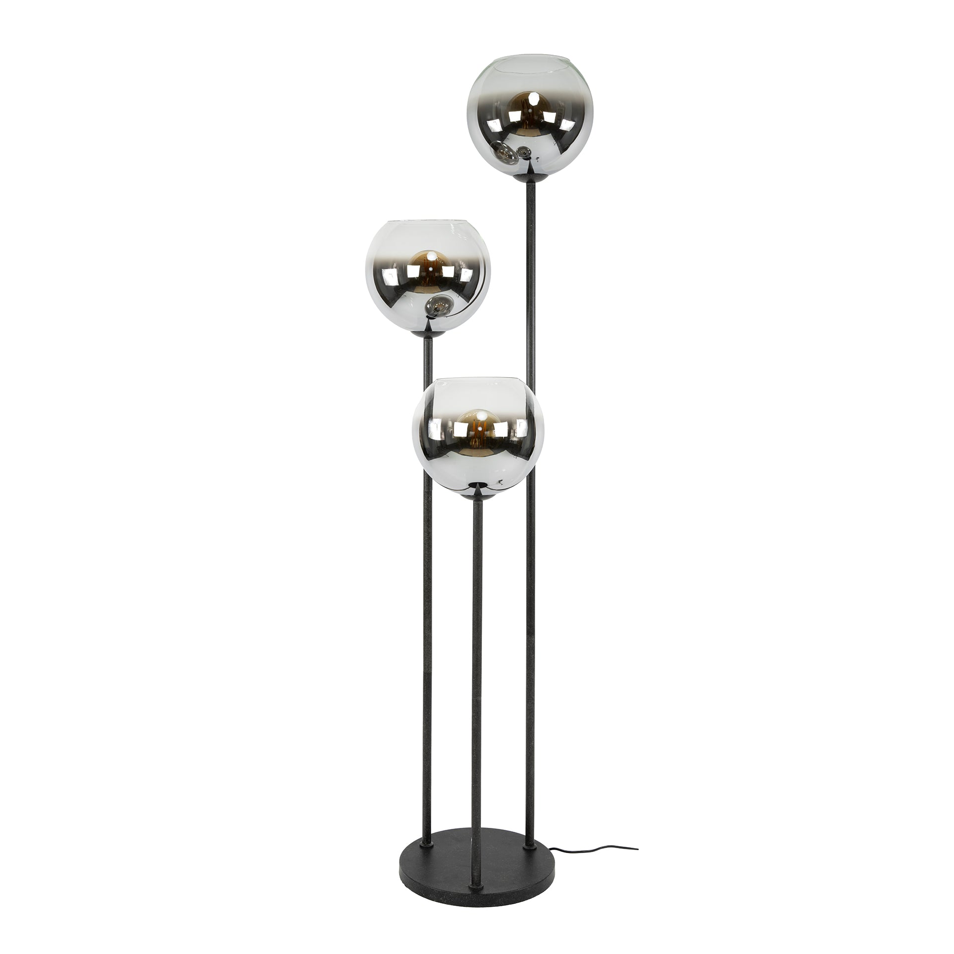 Vloerlamp Bubble Shaded | 3-lichts | Artic zwart