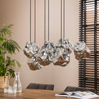 Hanglamp Rock | 4+3-Lichts | Chroom & Glas