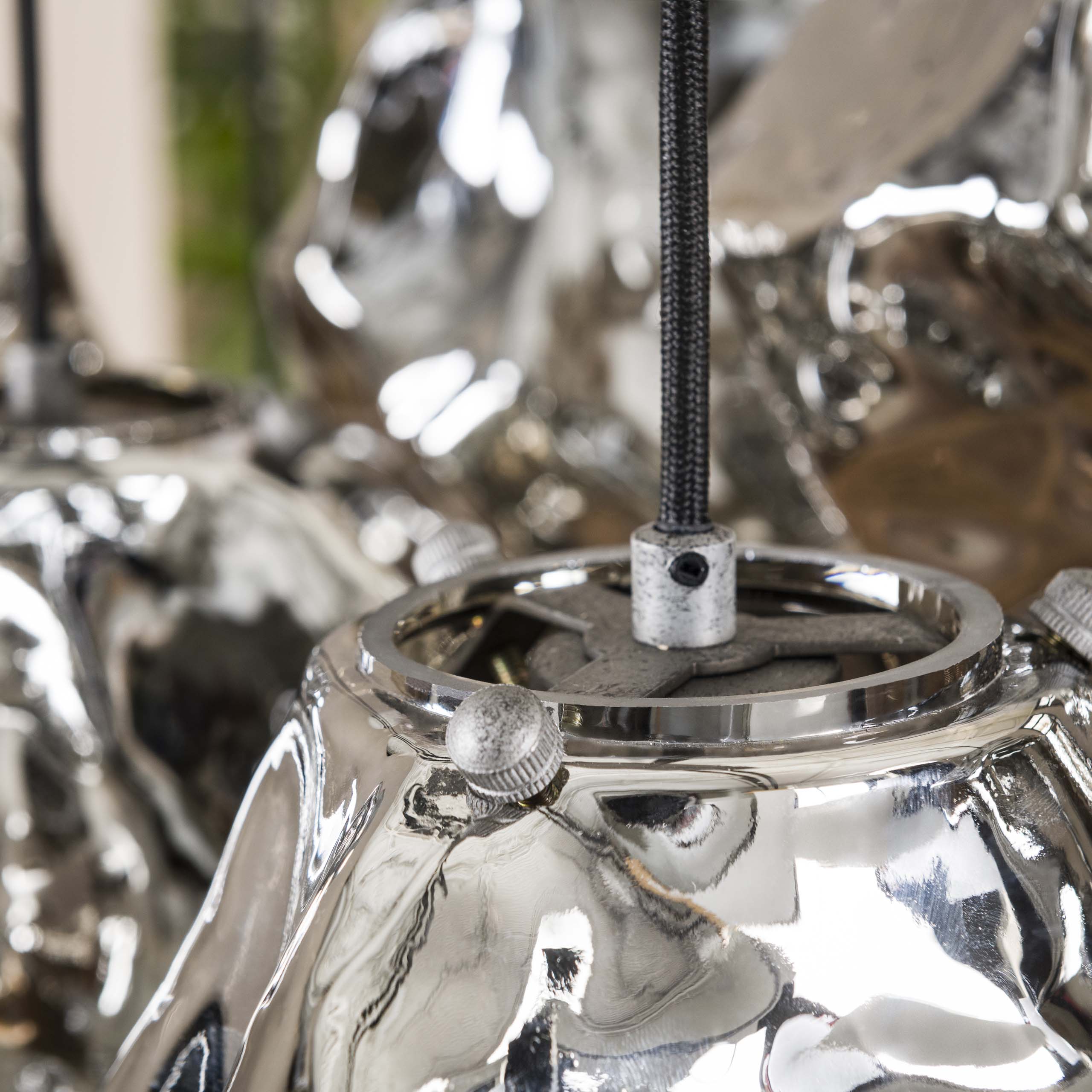 Hanglamp Rock | 4+3-Lichts | Chroom & Glas