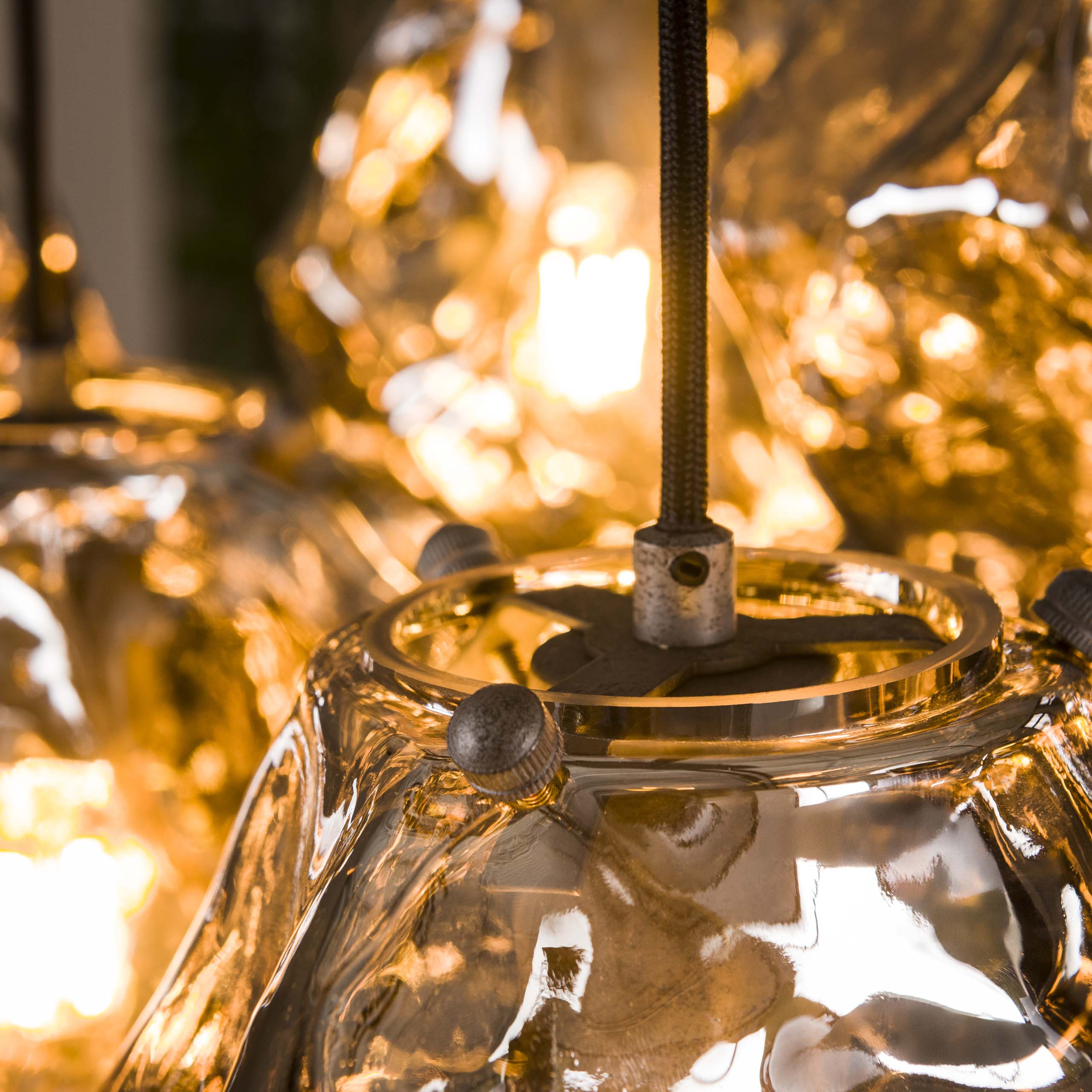 Hanglamp Rock | 4+3-Lichts | Chroom & Glas