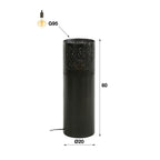 Vloerlamp Cylinder Glow | 1-Lichts | Zwart nikkel