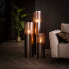 Vloerlamp Cylinder Glow | 1-Lichts | Zwart nikkel