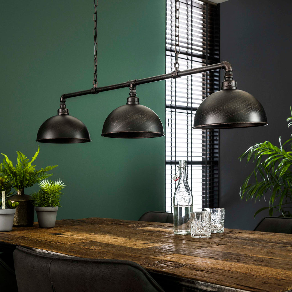 Hanglamp Industrial Tube | 3-Lichts | Zwart