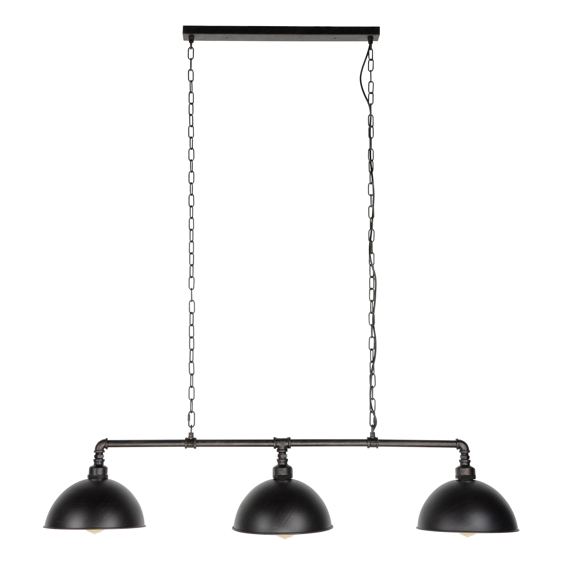 Hanglamp Industrial Tube | 3-Lichts | Zwart