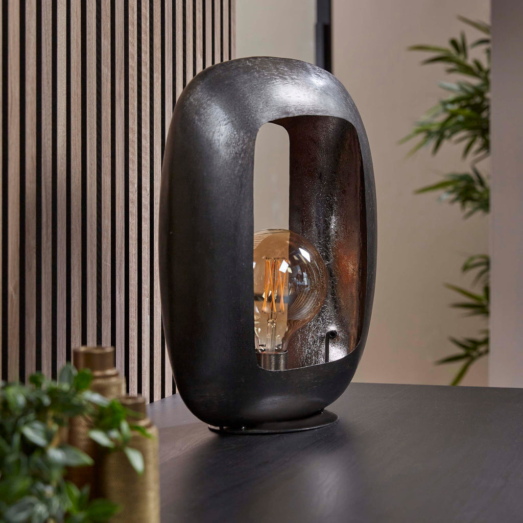 Tafellamp Arch XL | 1-Lichts | Zwart nikkel