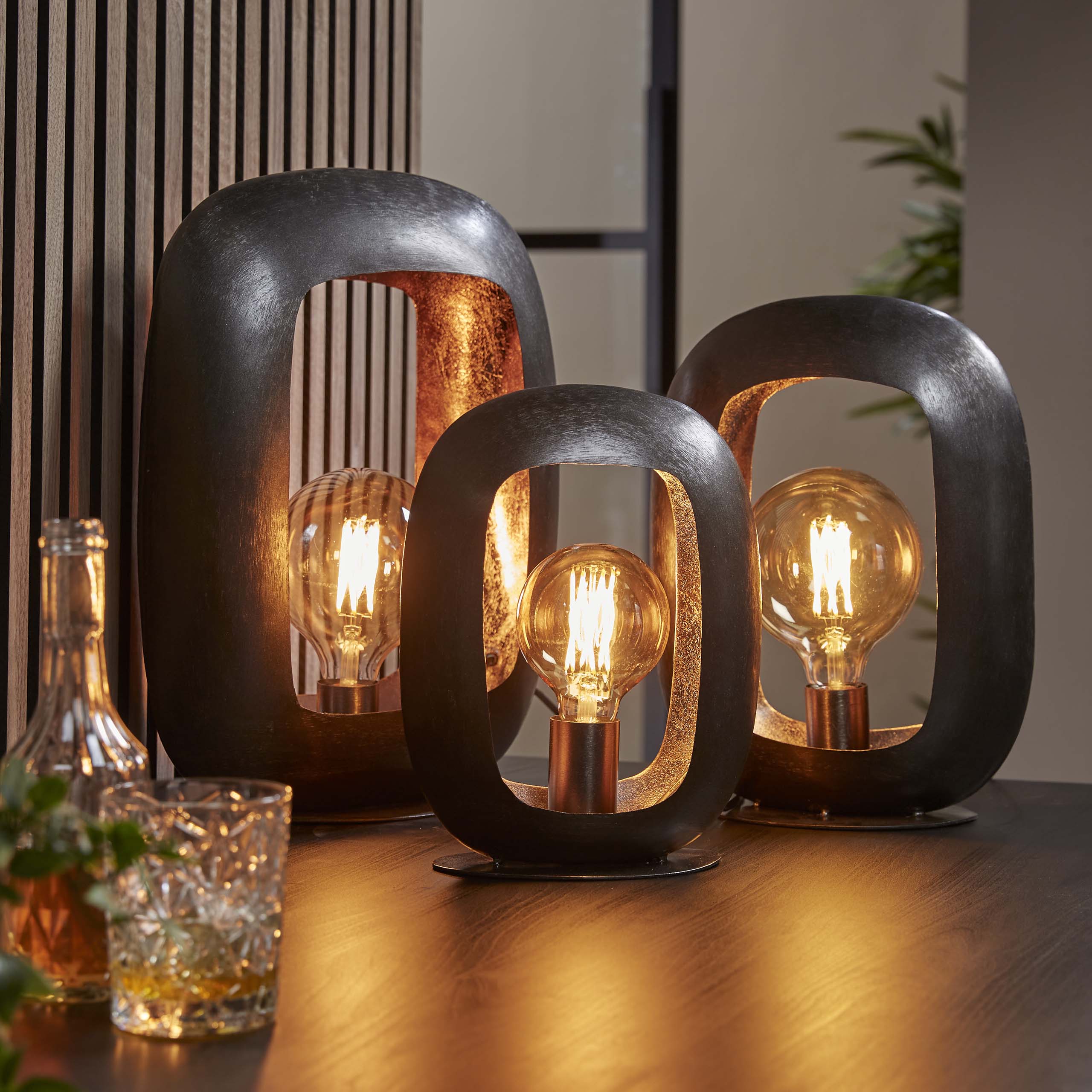 Tafellamp Arch XL | 1-Lichts | Zwart nikkel