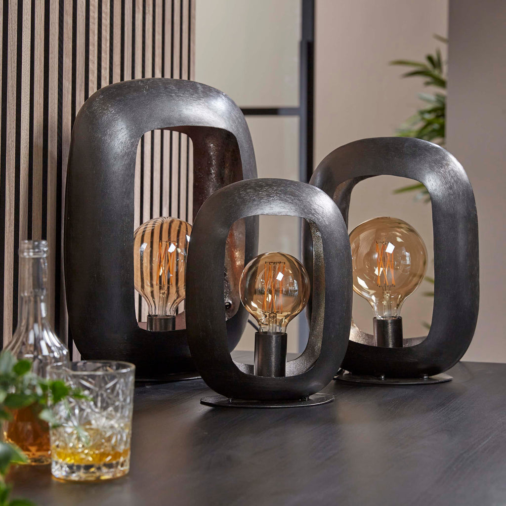 Tafellamp Arch XL | 1-Lichts | Zwart nikkel
