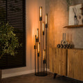 Vloerlamp Tube | Getrapt 7-lichts | Artic zwart