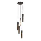 Hanglamp Tube | 5-Lichts | Artic zwart