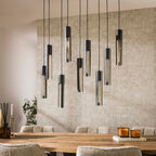Hanglamp Tube | 5+4-Lichts | Artic zwart