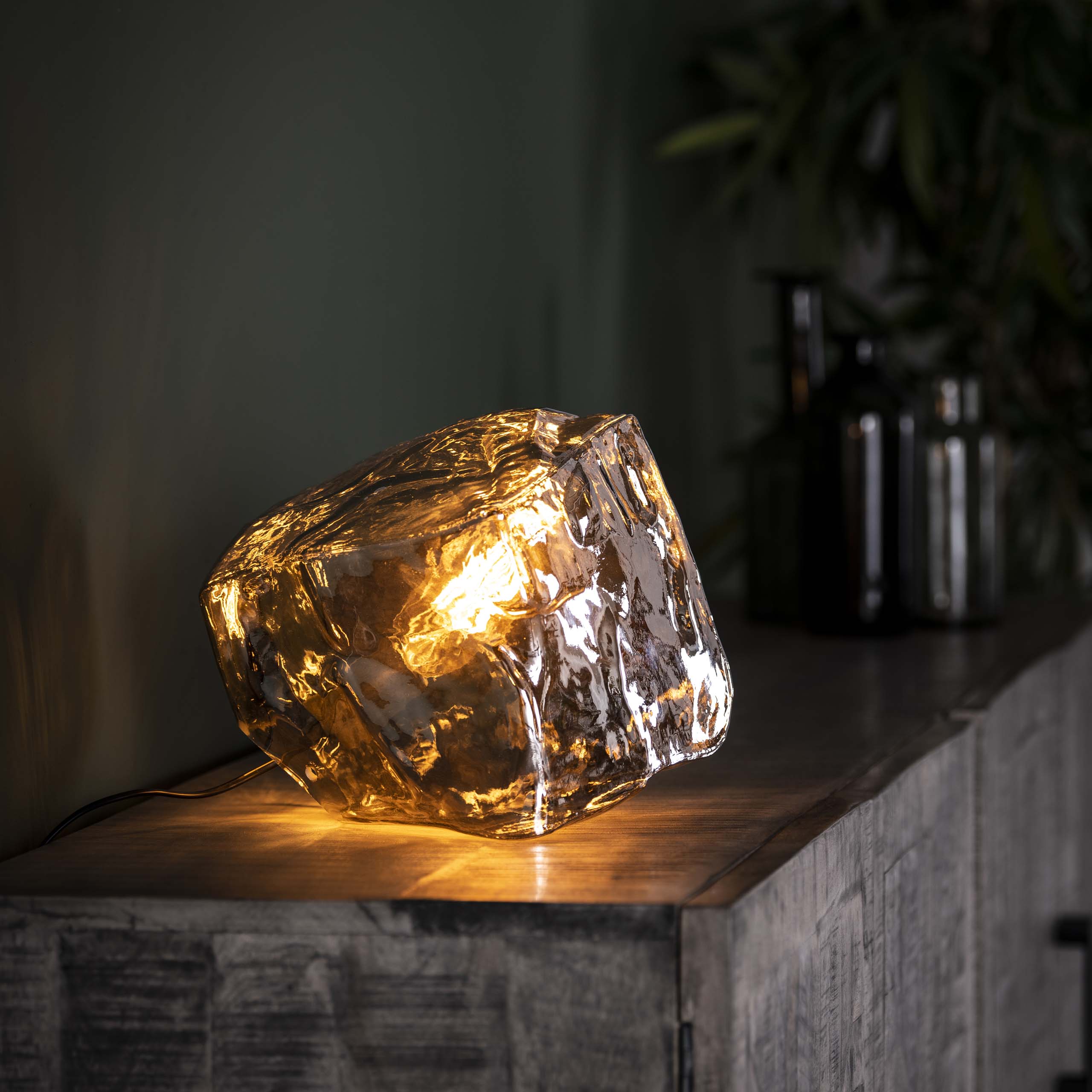 Tafellamp Rock | 1-lichts | Chroom glas