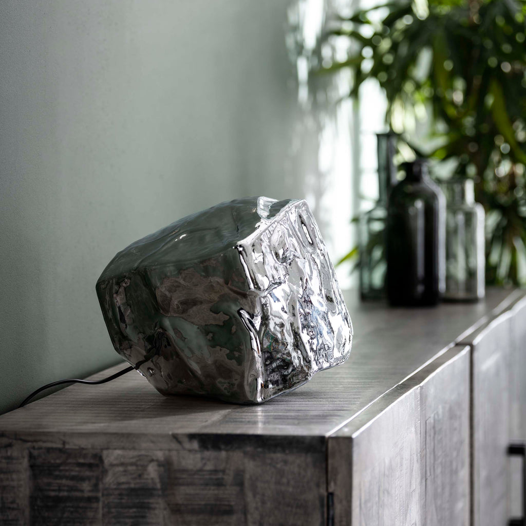 Tafellamp Rock | 1-lichts | Chroom glas