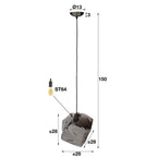 Hanglamp Rock | 1-Lichts | Chroom Glas