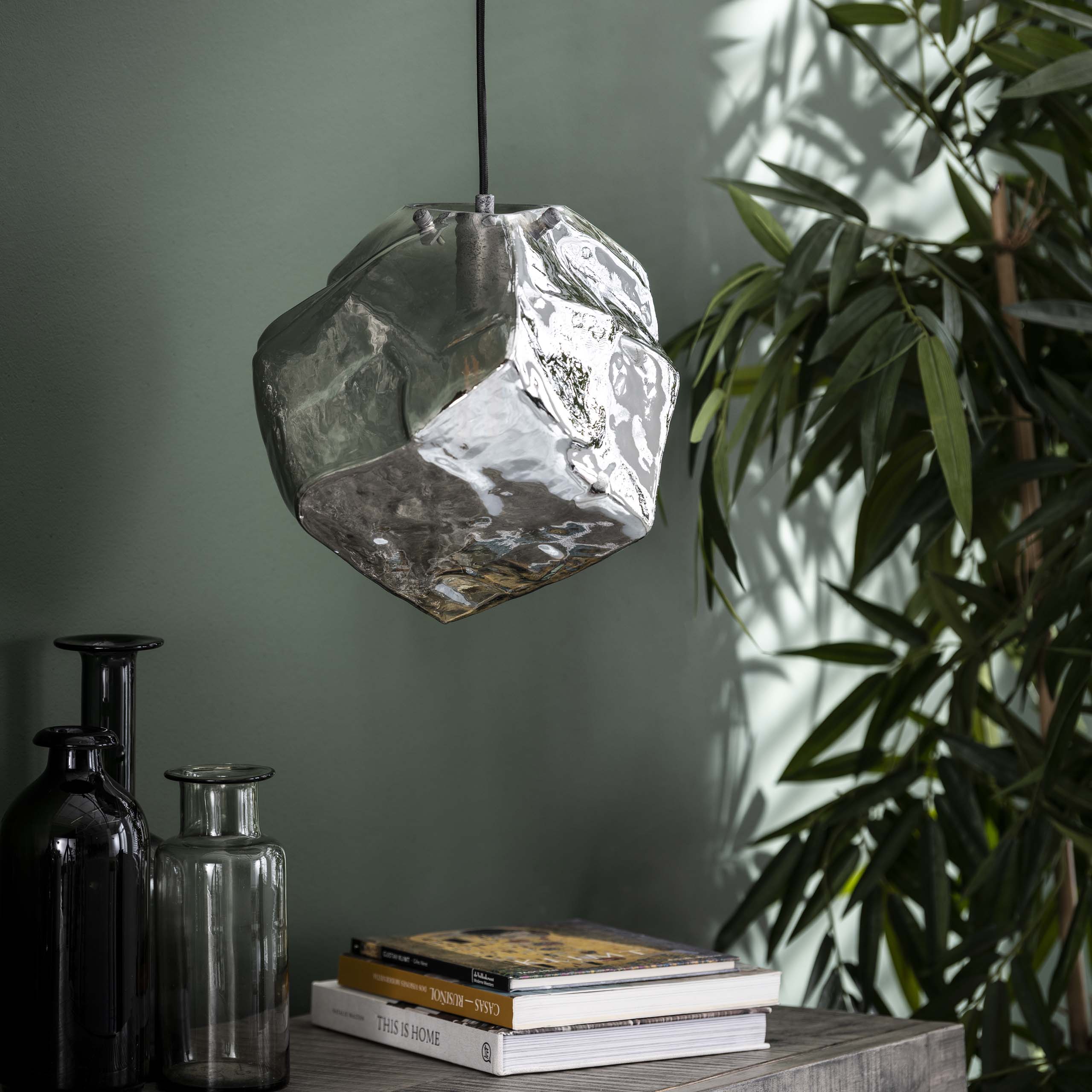 Hanglamp Rock | 1-Lichts | Chroom Glas