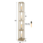 Vloerlamp Quadra | 4-Lichts | Beige