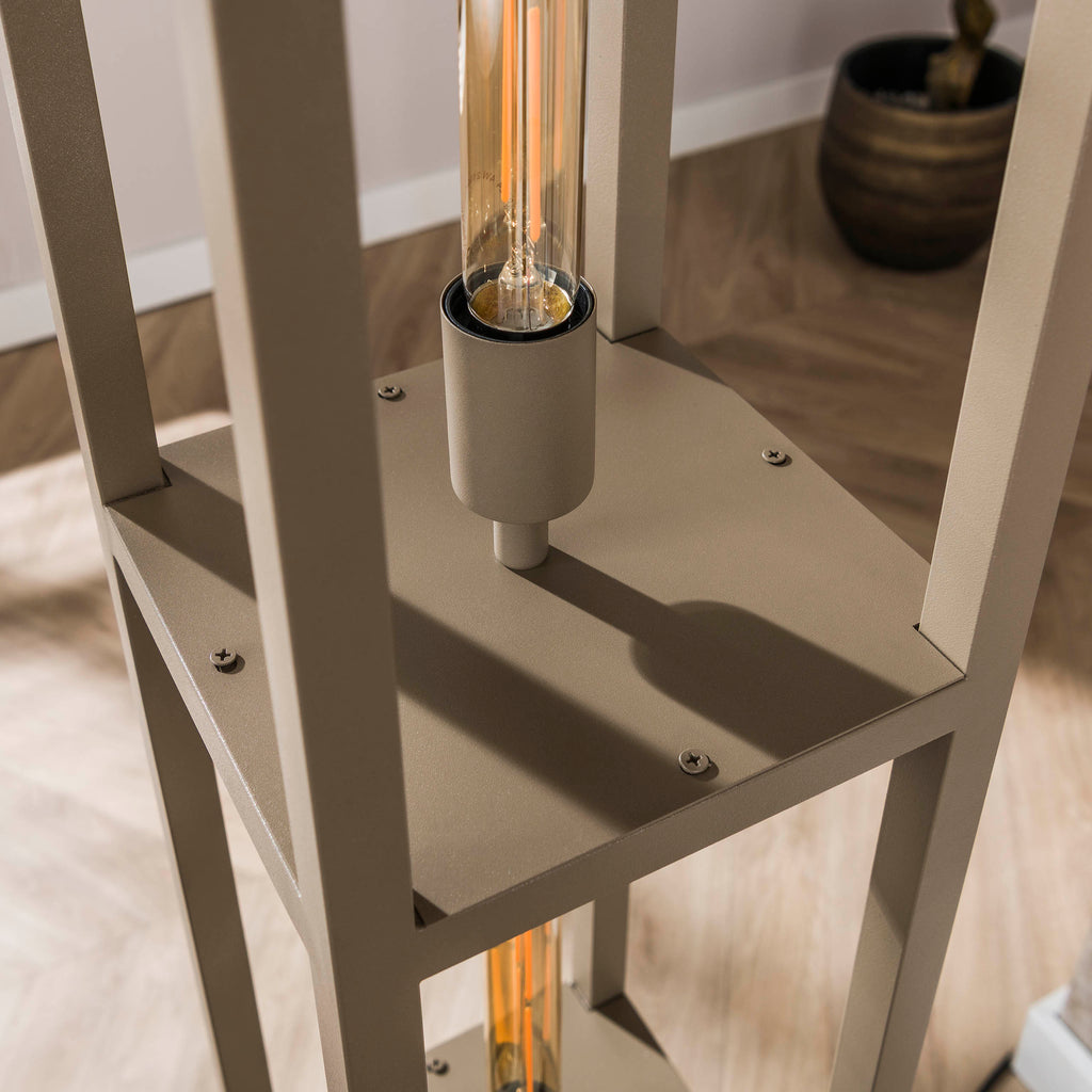 Vloerlamp Quadra | 4-Lichts | Beige