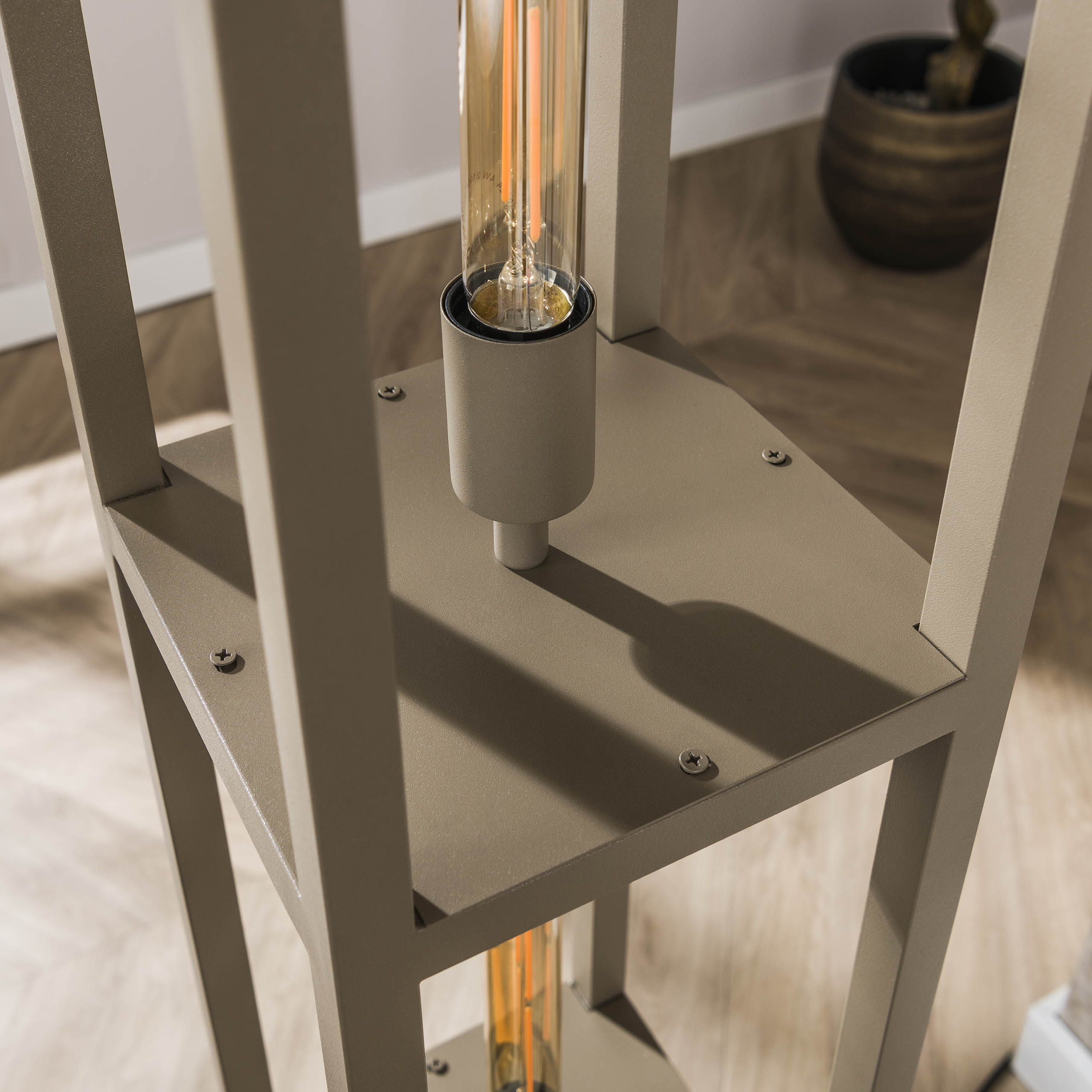 Vloerlamp Quadra | 4-Lichts | Beige