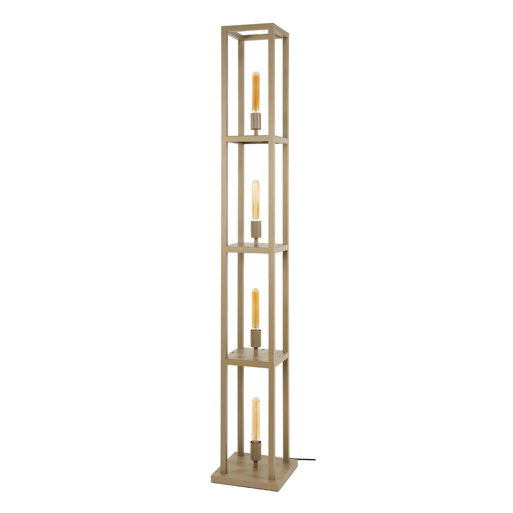 Vloerlamp Quadra | 4-Lichts | Beige