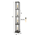 Vloerlamp Quadra | 4-Lichts | Artic zwart