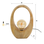 Tafellamp Arch Wood L | 1-lichts | Massief mango