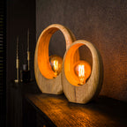 Tafellamp Arch Wood L | 1-lichts | Massief mango