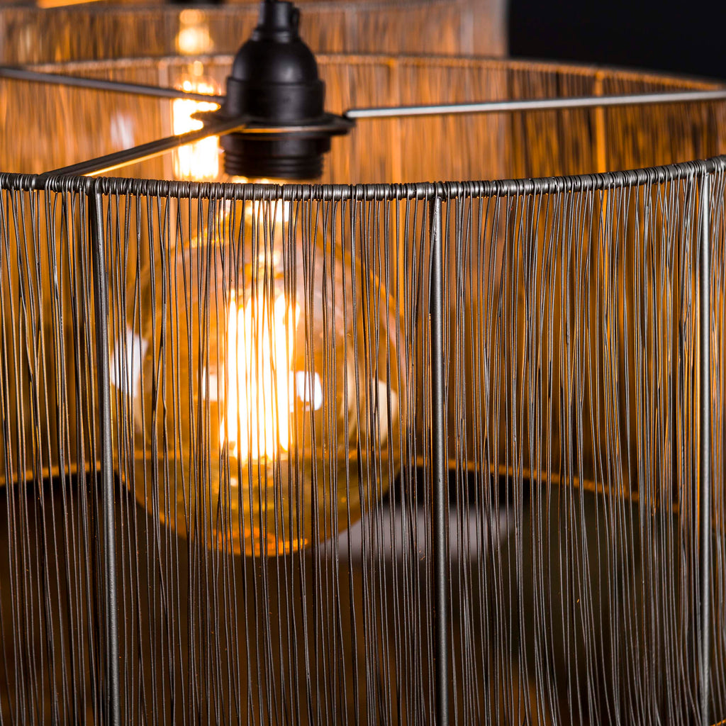 Hanglamp Stringshade | 2-Lichts | Zwart nikkel