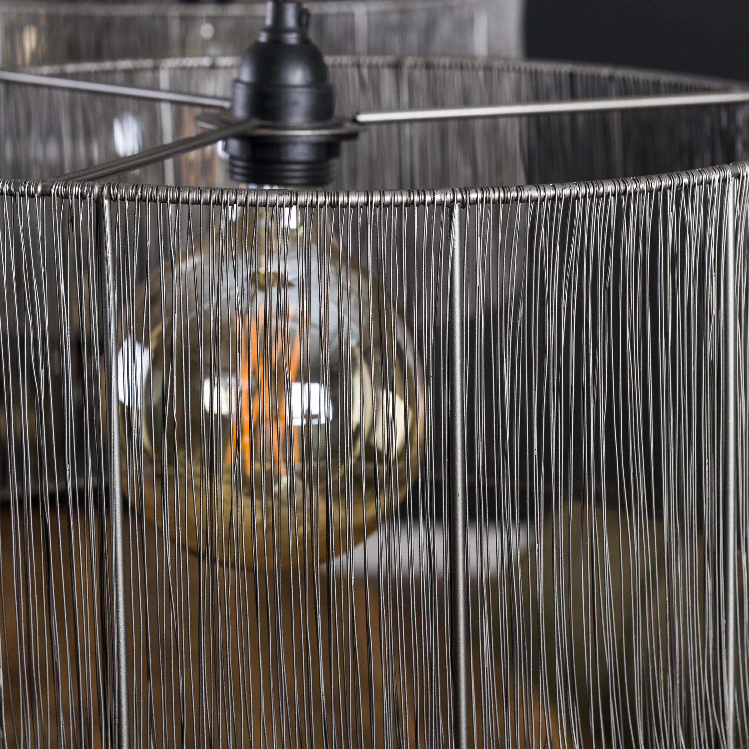 Hanglamp Stringshade | 2-Lichts | Zwart nikkel