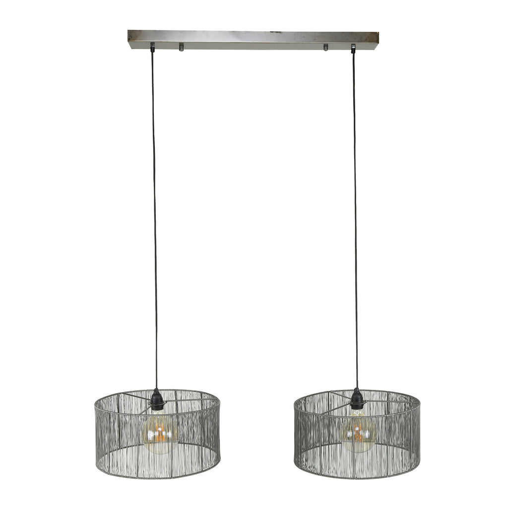 Hanglamp Stringshade | 2-Lichts | Zwart nikkel