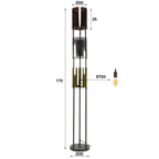 Vloerlamp Lucente Tricolore | 3-Lichts | Artic zwart