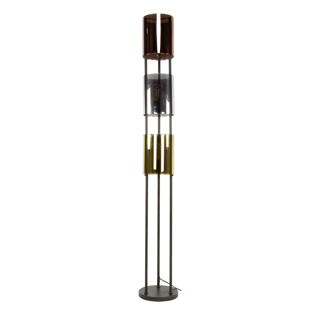 Vloerlamp Lucente Tricolore | 3-Lichts | Artic zwart