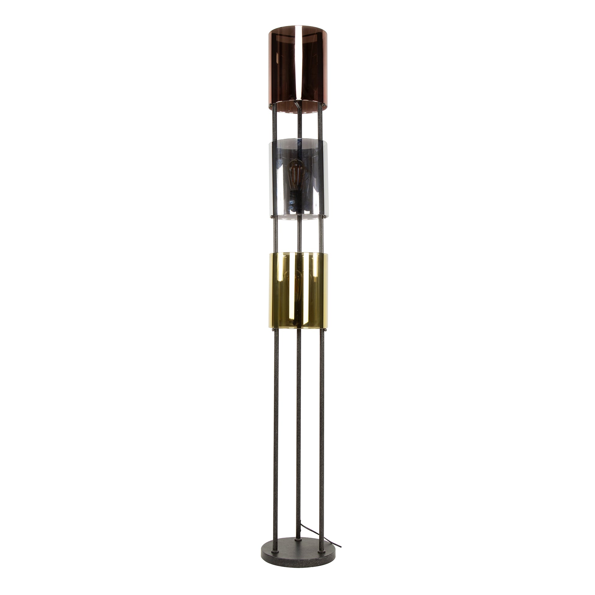 Vloerlamp Lucente Tricolore | 3-Lichts | Artic zwart