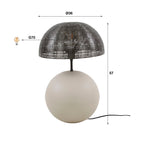 Tafellamp Sphere | 1-Lichts | Mat beige